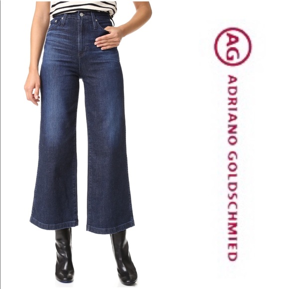 Ag Adriano Goldschmied Pants - AG The Yvette High Rise Wide Leg Ankle Jeans